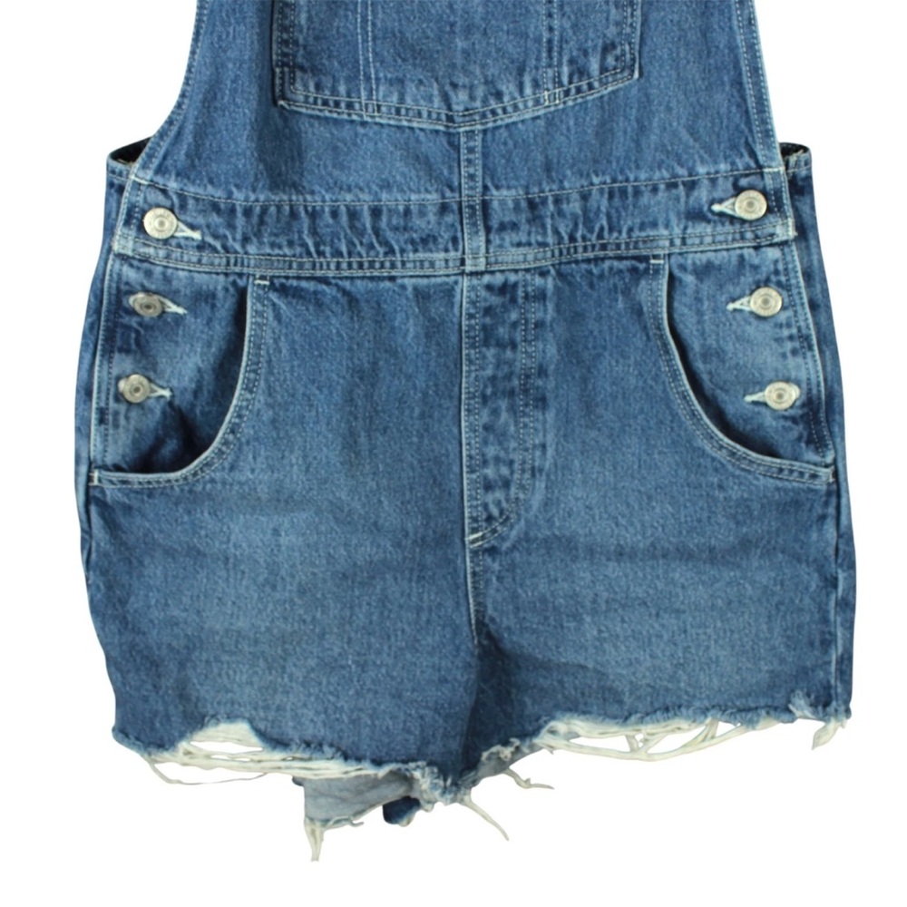 Levi’s Vintage Shortalls Denim Bib Overalls Two Horse Brand Women Size S Blue - Picture 6 of 13